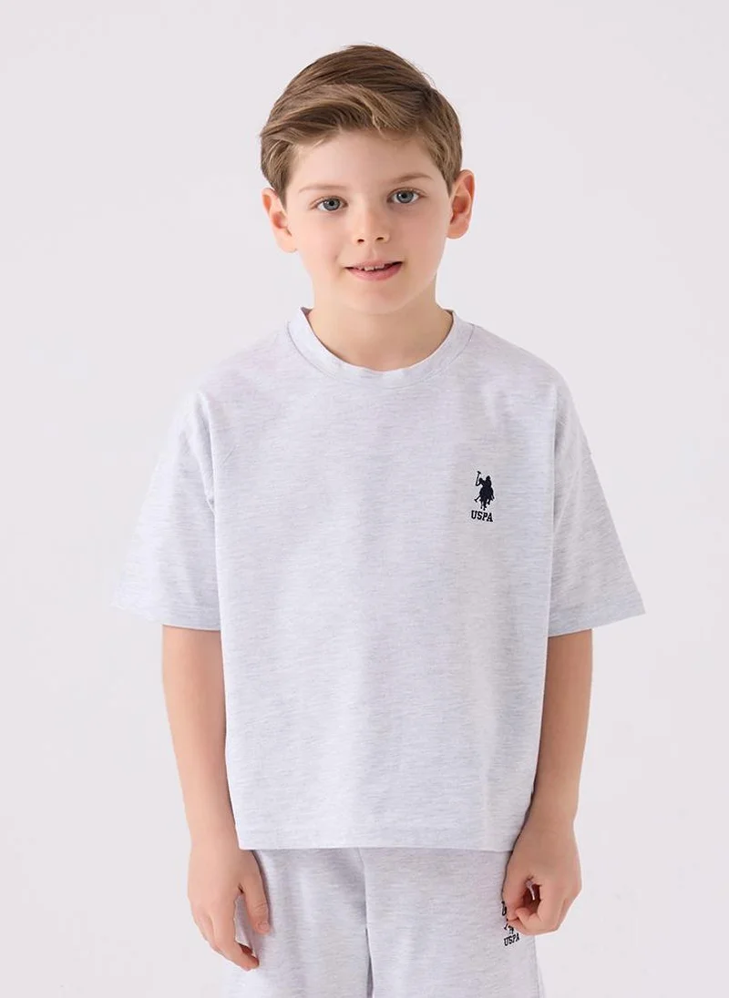 U.S. Polo Assn. U.S. Polo Assn. Boys Light Grey Bermuda Set