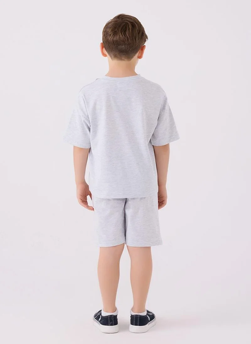 U.S. Polo Assn. U.S. Polo Assn. Boys Light Grey Bermuda Set