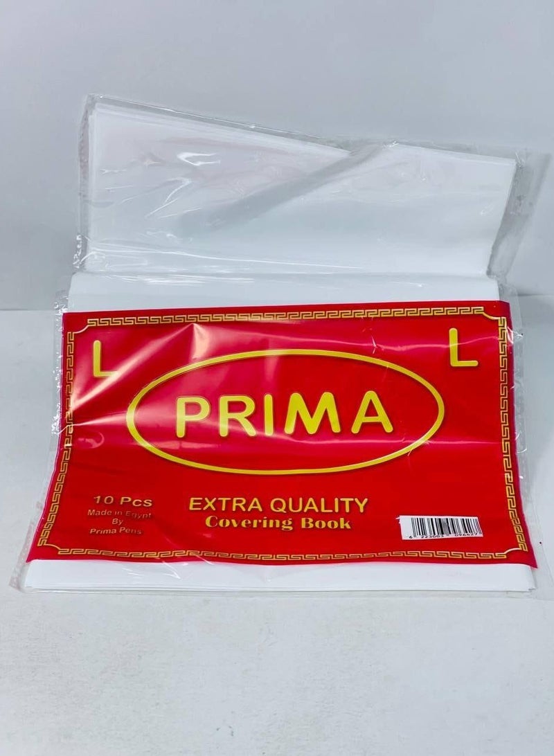بريما جلاد الكشكول الكبير اللميع  الجلاد البلاستيك بجراب  الكيس : ١٠ جلدات   غلاف كتاب بريما لوكس ابيض - Image 1