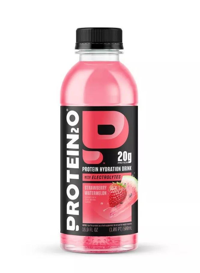 Protein Infused Water with Electrolytes - Strawberry Watermelon, 500 ML | 15g Whey Protein, No Sugar, Hydration & Energy Boost