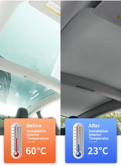 Perfii Windshield Sun Shade for Tesla Model Y Complete Set, Foldable Window Sun Visor Protector Blocks UV Rays Keep Your Car Cooler  - Image 2