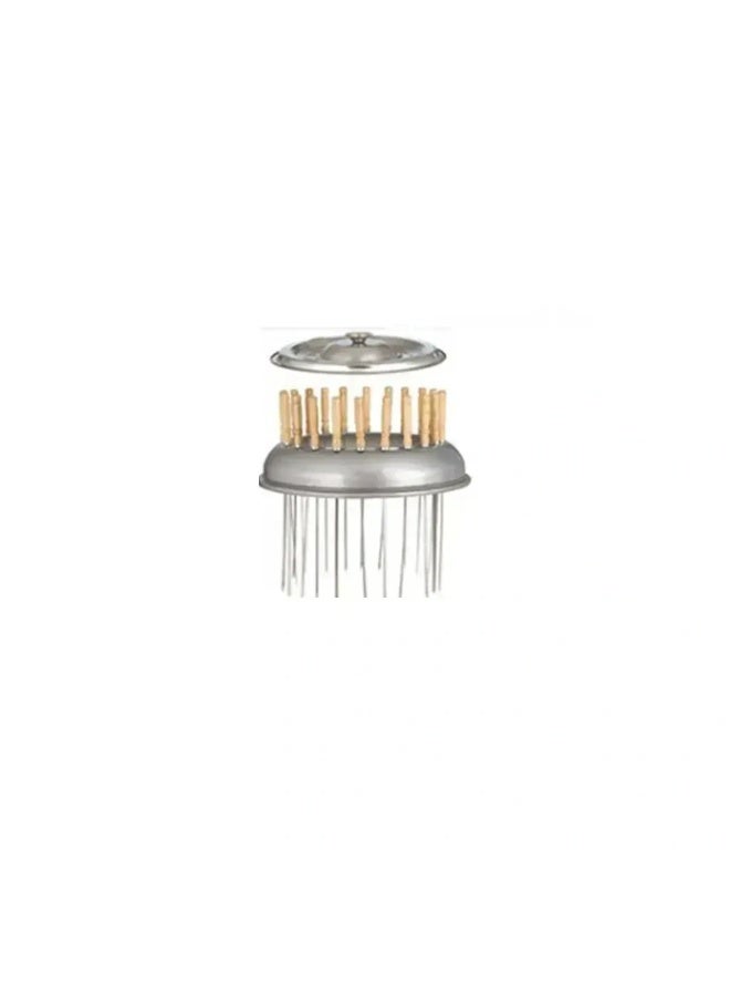 ALGHAFA Stainless Steel Skewer Tandoor Oven with Thermometer – Vertical BBQ Grill with Multi Skewers for Outdoor Cooking - Image 5