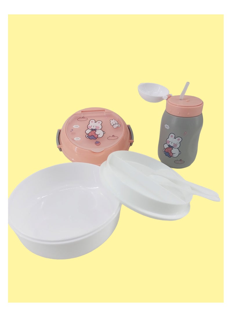 DRAMA HOME Lunch box and water bottle with snack box in multiple colors - Image 2