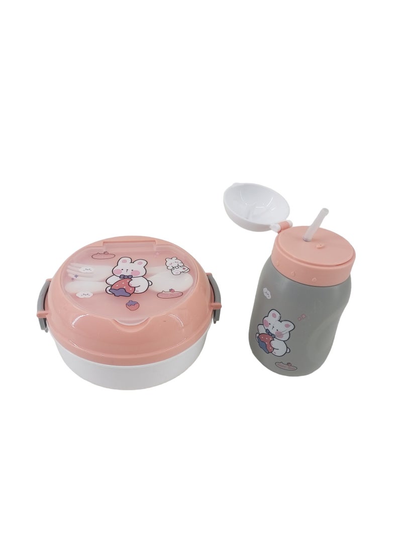 DRAMA HOME Lunch box and water bottle with snack box in multiple colors - Image 3