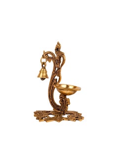 Mohan Jodero Mohan Jodero Brass Peacock DeepakDiya with a BellH 18 cm  - Image 2