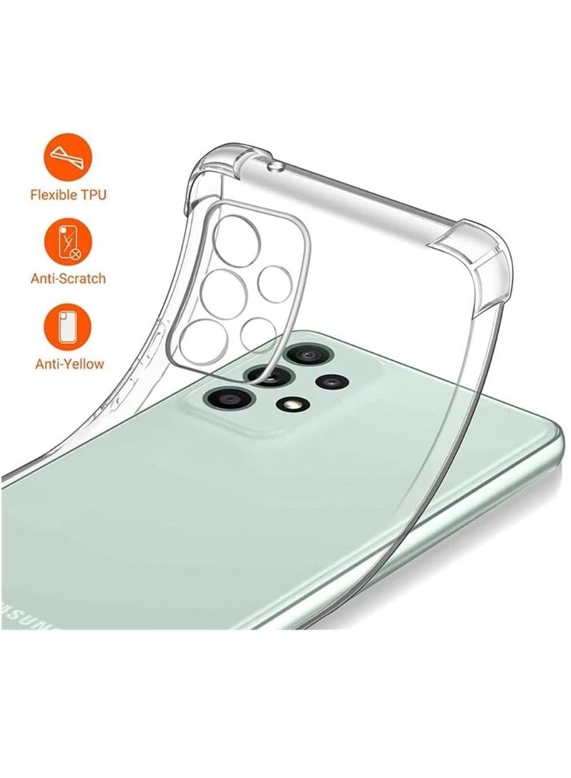 MUNTAQI Case Compatible with Galaxy A73 5G - Transparent Protective Cover with Dual Tempered Glass Screen Protectors (2Pcs), Anti-Scratch - Image 2