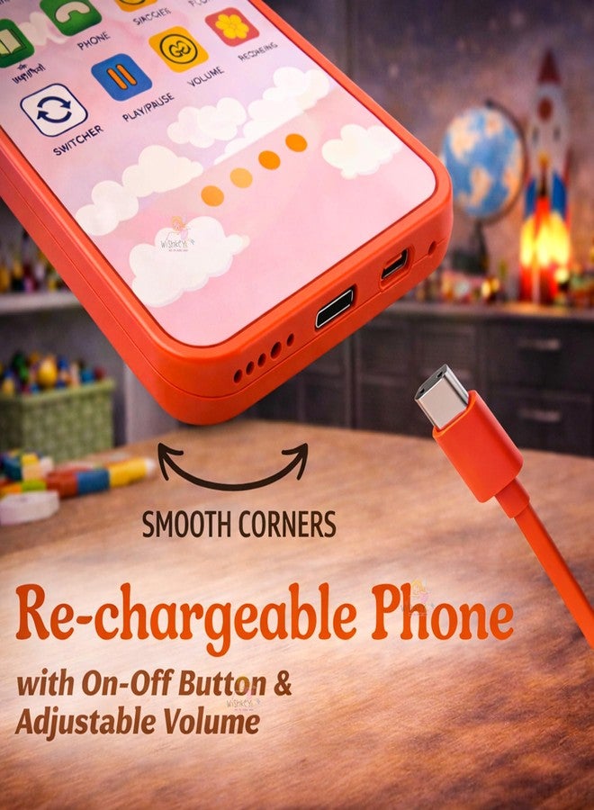 ويش كي هاتف Wishkey التعليمي للأطفال بتصميم يونيكورن، 28 وظيفة، قابل لإعادة الشحن، لعبة تعليمية متنقلة مع 22 ميزة، يدعم اللغتين الإنجليزية والهندية، مناسب للأطفال الصغار من عمر سنتين فما فوق. - Image 4