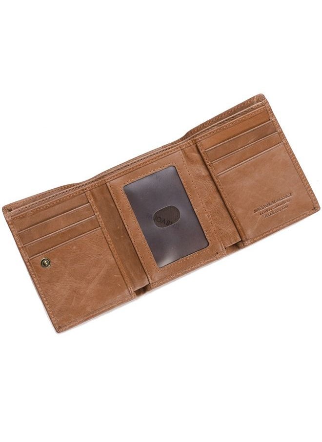 Men's Tri-Fold Leather Wallet Brown - pzsku/Z70D4E72D0409F1C754E9Z/45/_/1681458150/b03a5334-d5b6-4758-8dcf-008ce6eda2db