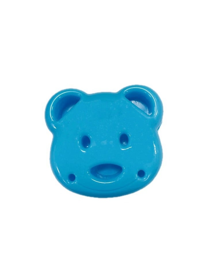 Bear Sandwich mold Toast Bread maker Smiley Face cartoon children DIY bread mould sky blue - Image 1