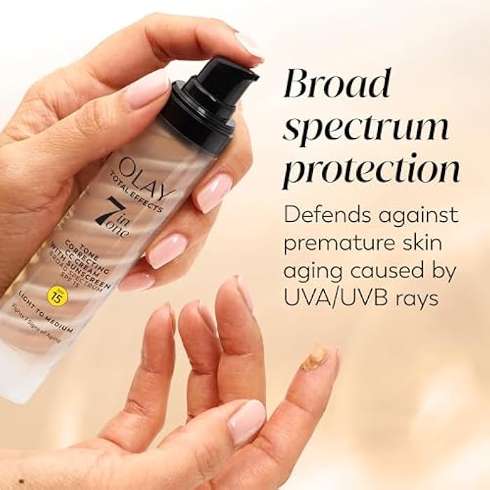 Olay Total Effects Tone Correcting Face Moisturizer with Sunscreen SPF 15, Light to Medium 1.7 Ounces - Image 5