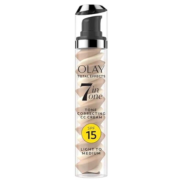 Olay Total Effects Tone Correcting Face Moisturizer with Sunscreen SPF 15, Light to Medium 1.7 Ounces - Image 1