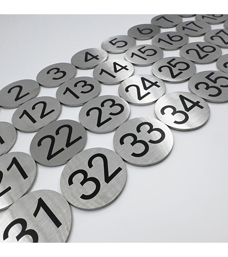 Brushed Metal Self-Adhesive Number Sticker 32 For Mailbox Apartment Office Locker - Image 5