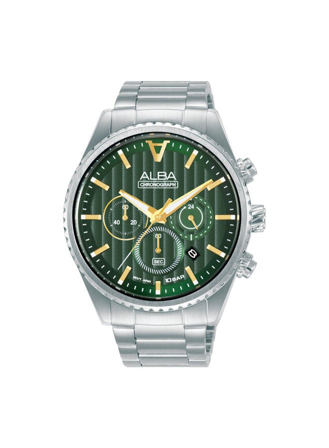 ألبا ساعة يد من  الفولاذ المقاوم للصدأ كرونوغراف AT3H85X1