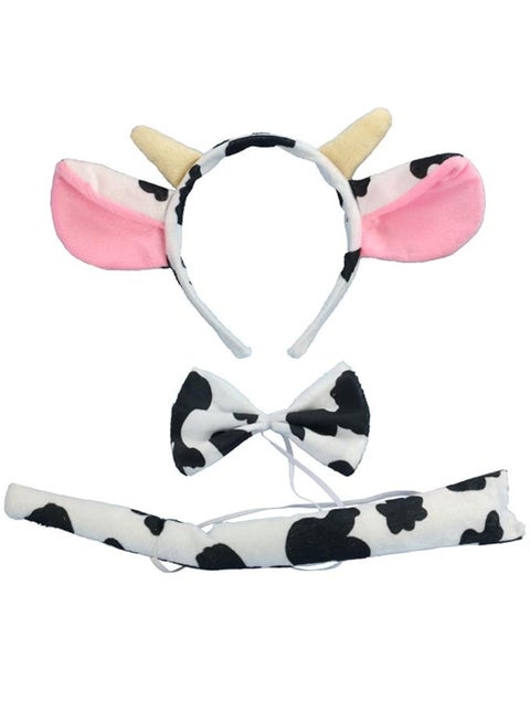 Kirei Sui Kids Dairy Cattle Milk Cow Headband Bowtie Tail Costume