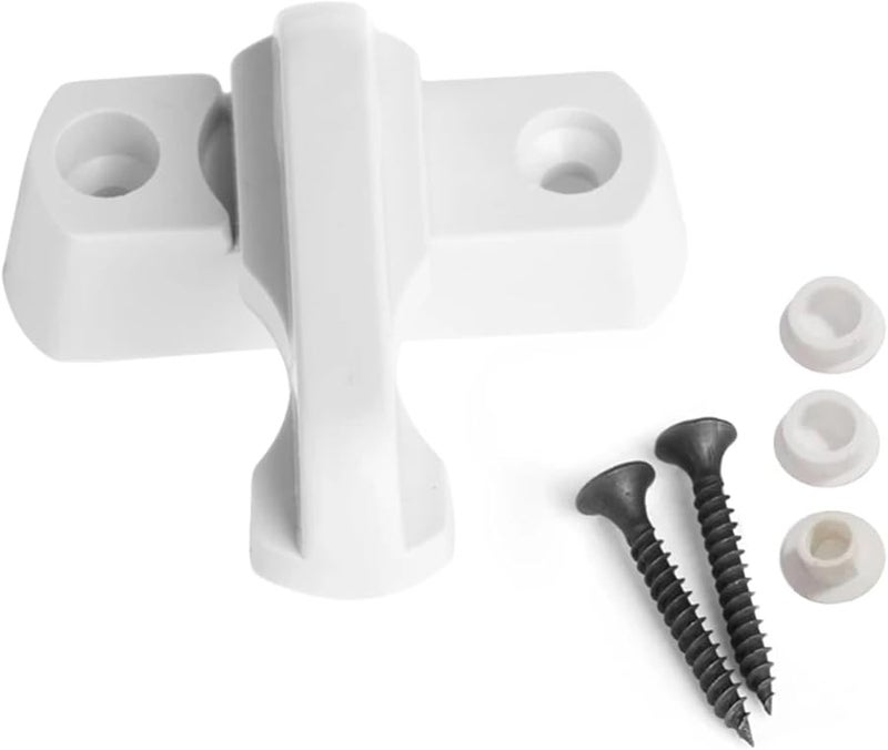 White Plastic Window Door Sash Lock Handle Safety Lever 20Pcs Set - Image 2