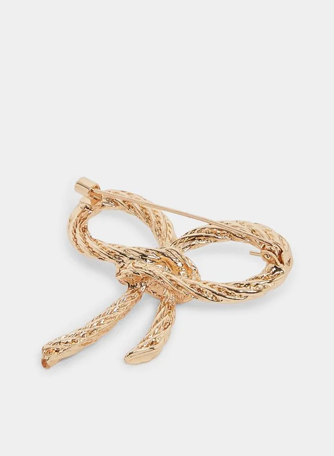 Styli Textured Ribbon Brooch