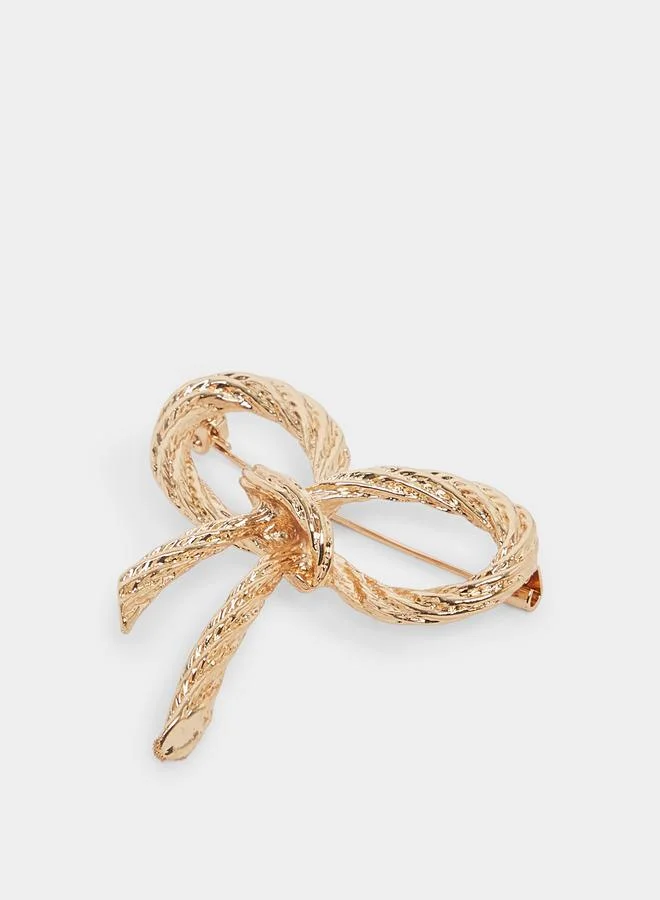 Styli Textured Ribbon Brooch