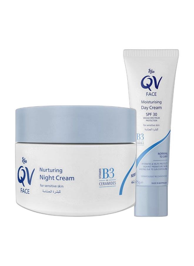 QV QV Day cream 75 g + QV Night cream 50 g  - Image 1