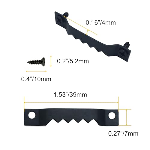 EesTeck 50 Pack Small Sawtooth Picture Hangers - Steel Picture Hanging Solutions with Screws, for Hanging Clock Paintings Artwork Frame Hooks (Black) - Image 5
