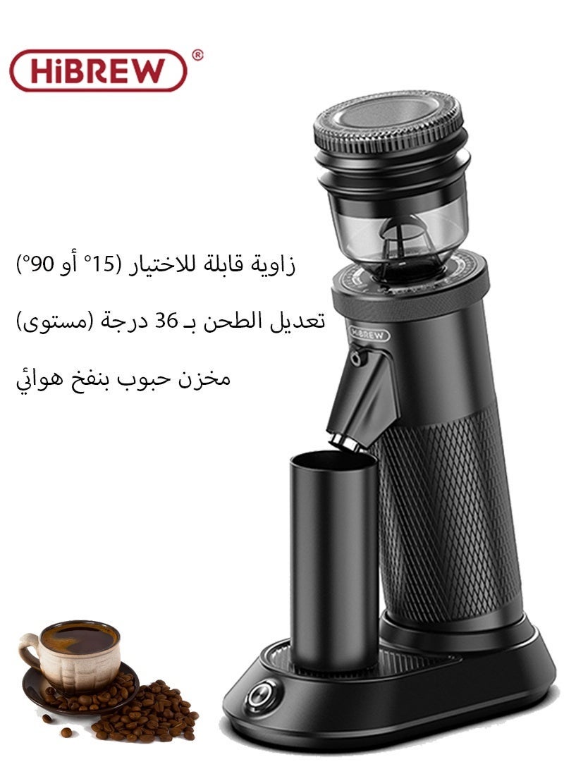 هيبرو مطحنة قهوة كهربائية مخروطية الشكل HiBREW G5 مع H10B ماكينة قهوة إسبريسو نصف أوتوماتيكية، عبوة من قطعتين، طقم ماكينة قهوة منزلية، درجة حرارة قابلة للتعديل للقهوة الباردة/الساخنة، كابتشينو - Image 2