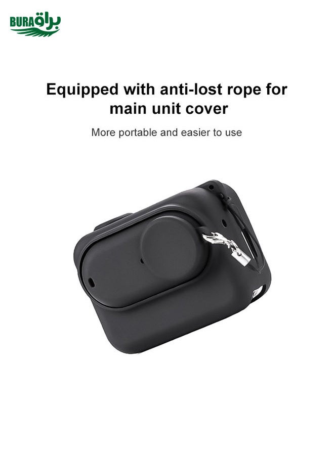 BURAQ - For Insta360 GO 3 Camera Body Charging Case Silicone Case with Lens Cap & Strap (Orange) - Image 1