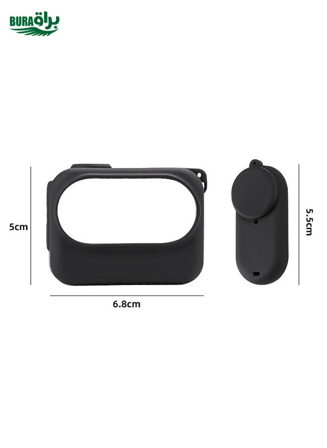 BURAQ - For Insta360 GO 3 Camera Body Charging Case Silicone Case with Lens Cap & Strap (Orange) - Image 1