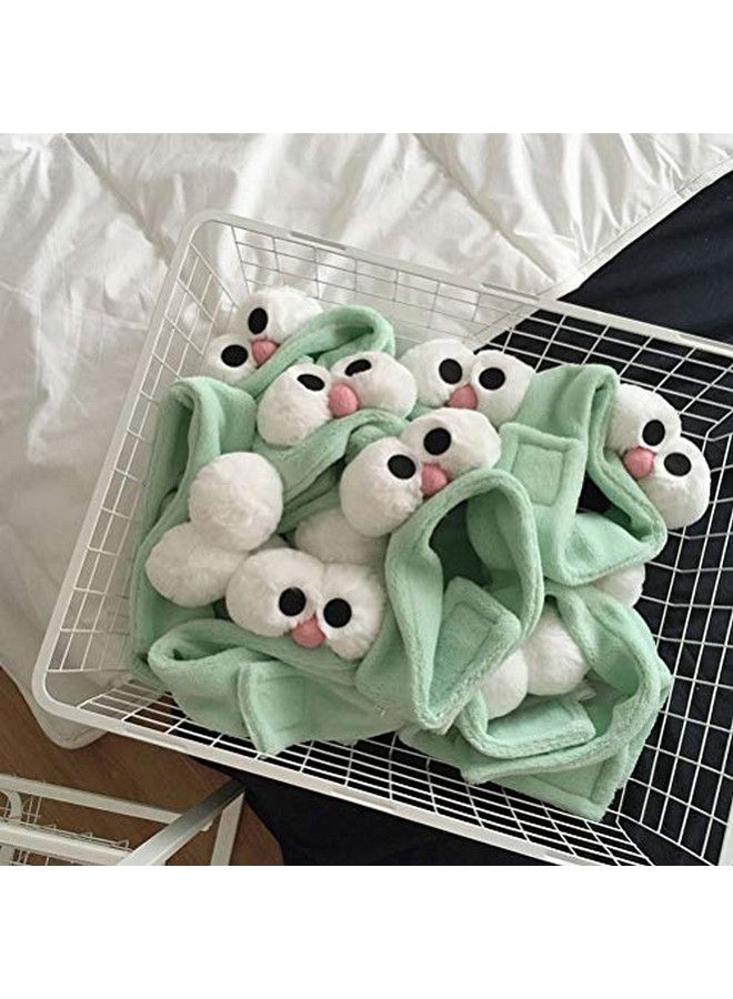 Lurrose Big Eyes Headband Cute Cartoon Adjustable Magic Tape Headband For Makeup Face Washing Spa (Mint Green) - Image 5