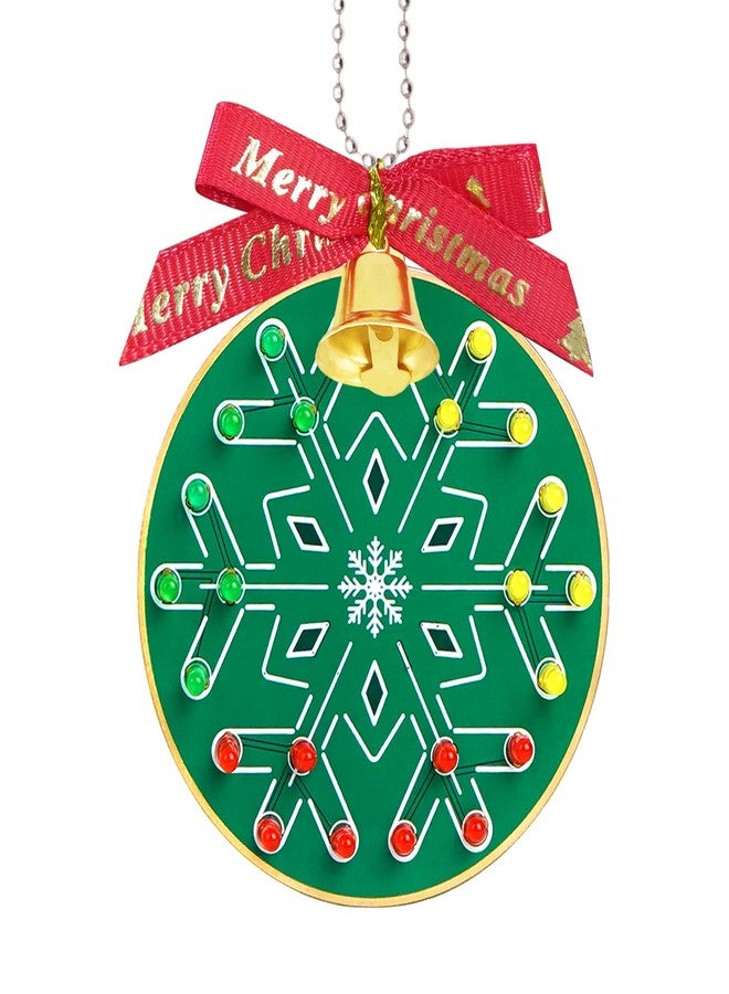 Treedix Soldering Practice Kit DIY Christmas Tree Decoration Soldering Kit, Snowflake Shape Red Green and Yellow LED Flashing Lights, Fun Electronic Project Kit for School and Home Teaching Learning - Image 1