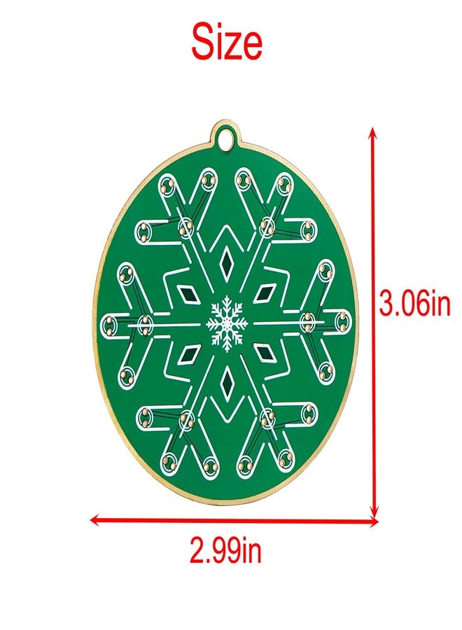 Treedix Soldering Practice Kit DIY Christmas Tree Decoration Soldering Kit, Snowflake Shape Red Green and Yellow LED Flashing Lights, Fun Electronic Project Kit for School and Home Teaching Learning - Image 2