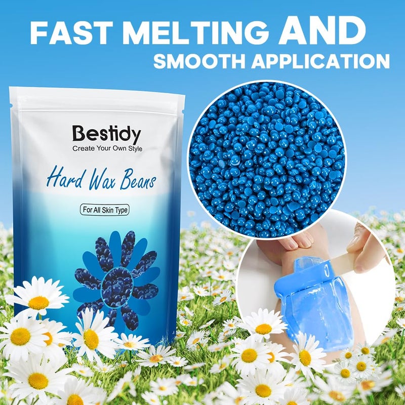 Bestidy Hard Wax Beads for Hair Removal, Waxing Beads for Coarse Hair, 500g Refill Wax Beads for Wax Warmer, Home Waxing for All Body and Brazilian Bikini Areas, Women Men(500g) - Image 3
