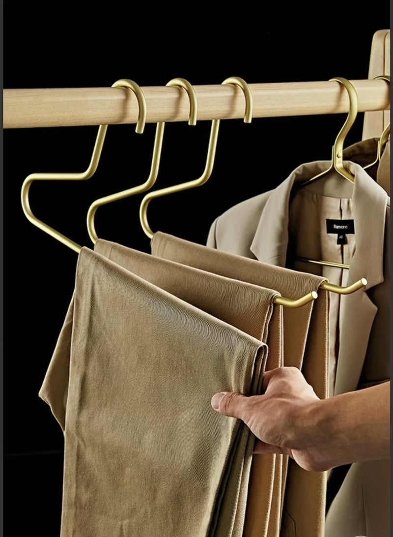 Light luxury solid pants rack, high-end space aluminum alloy pants rack 4-piece set - Image 2