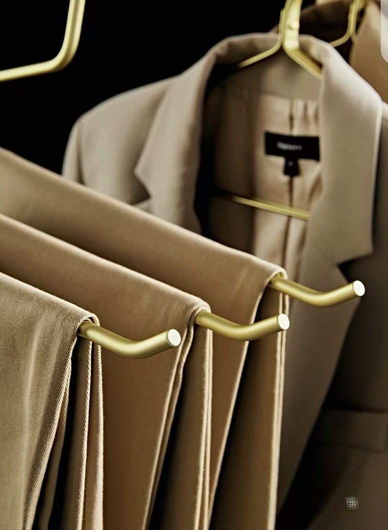 Light luxury solid pants rack, high-end space aluminum alloy pants rack 4-piece set - Image 5