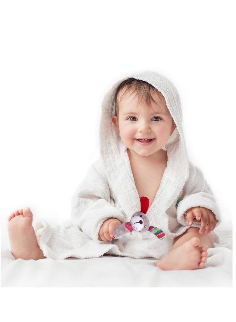 KASTWAVE Baby Rattle Toy Plush Animal Toys Teether Shaker Spin Rattle Newborn Soft Rattle Toy Sensory Early Developmental Toy for Infant Babies - Image 2