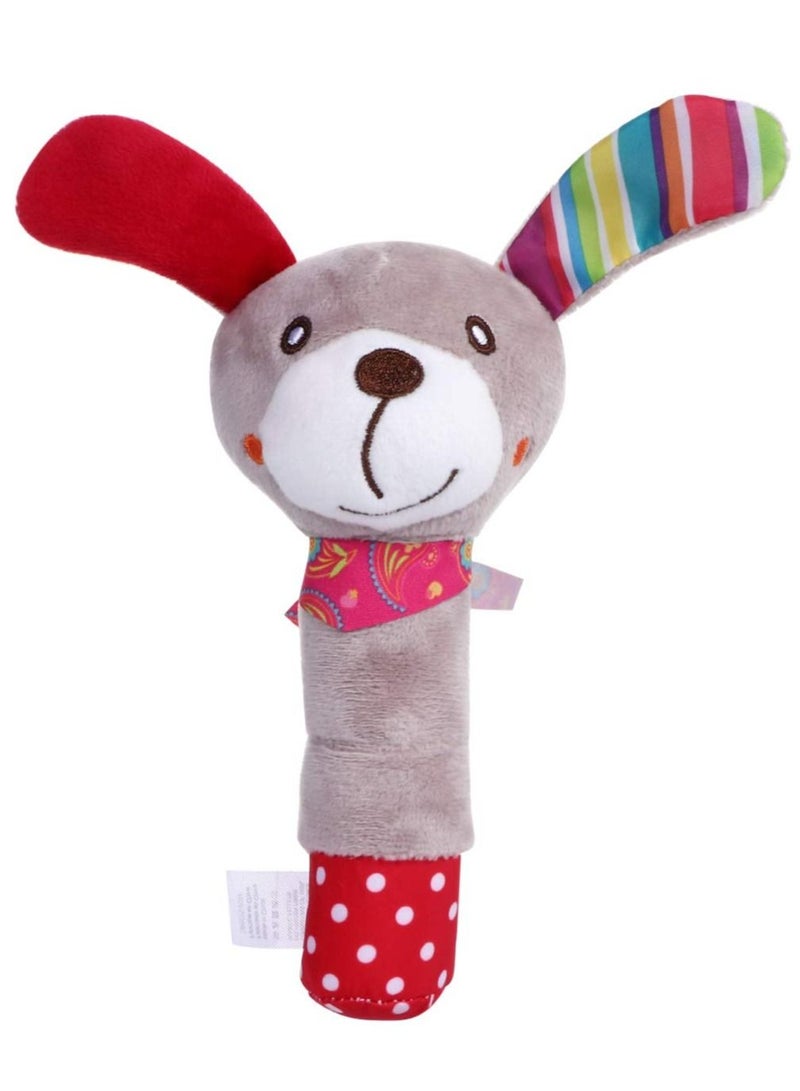 KASTWAVE Baby Rattle Toy Plush Animal Toys Teether Shaker Spin Rattle Newborn Soft Rattle Toy Sensory Early Developmental Toy for Infant Babies - Image 1