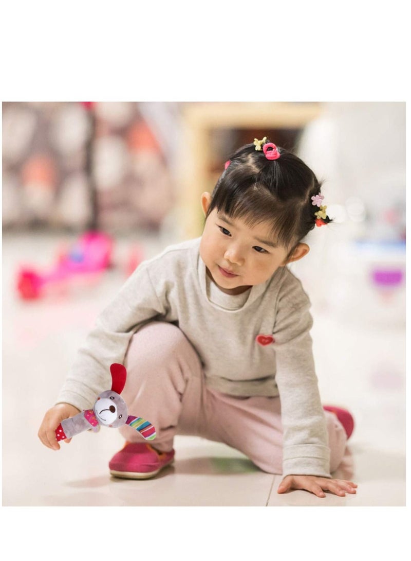 KASTWAVE Baby Rattle Toy Plush Animal Toys Teether Shaker Spin Rattle Newborn Soft Rattle Toy Sensory Early Developmental Toy for Infant Babies - Image 5