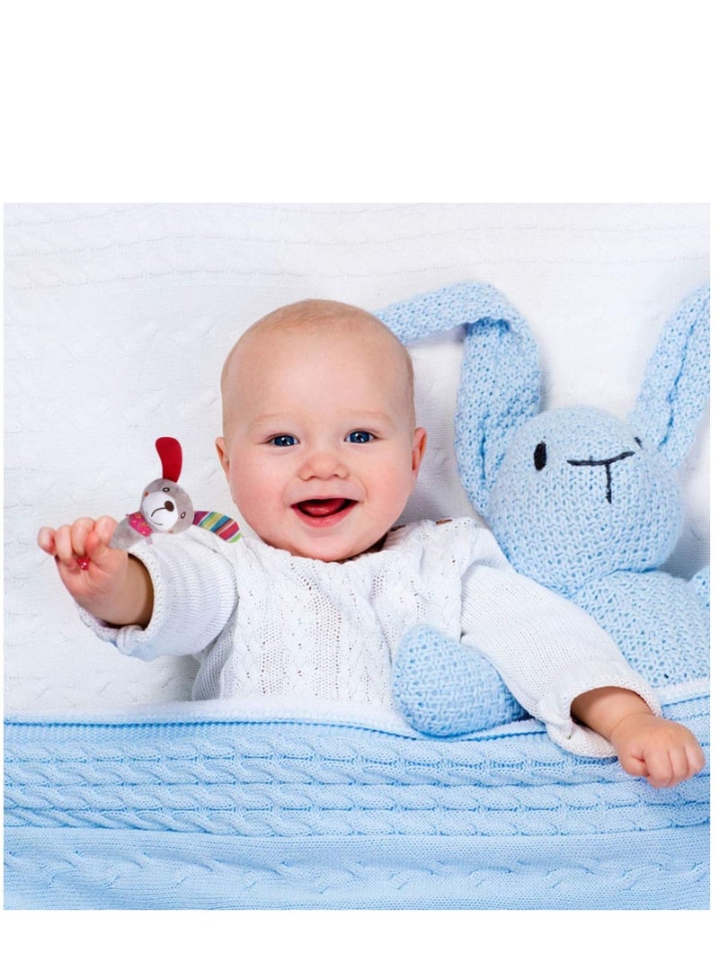 KASTWAVE Baby Rattle Toy Plush Animal Toys Teether Shaker Spin Rattle Newborn Soft Rattle Toy Sensory Early Developmental Toy for Infant Babies - Image 4