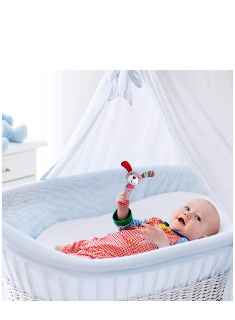 KASTWAVE Baby Rattle Toy Plush Animal Toys Teether Shaker Spin Rattle Newborn Soft Rattle Toy Sensory Early Developmental Toy for Infant Babies - Image 3