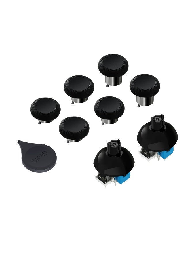 eXtremeRate ps5 replasment set Whole Set -   Strong Version Clicky Kit V2 for PS5 Controller BDM-040/050 Shoulder Face Buttons, Micro Switch L2R2 Clicky Hair Trigger Kit and Tactile L1R1 Face Buttons Mouse Click for PS5 Controller & GuliKit 720° Adjustable Tension TMR Magnetic Joystick Replacement Kit, for PS5 DualSense/DualSense Edge Controller, Anti-drift Stick Repair Module with 3 Pairs Thumbstick Caps, Soldering Required Bundle - Image 3