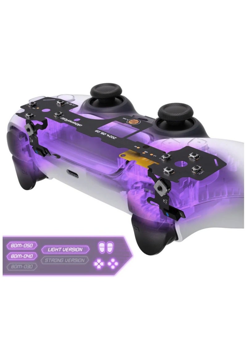 eXtremeRate ps5 replasment set Whole Set -   Strong Version Clicky Kit V2 for PS5 Controller BDM-040/050 Shoulder Face Buttons, Micro Switch L2R2 Clicky Hair Trigger Kit and Tactile L1R1 Face Buttons Mouse Click for PS5 Controller & GuliKit 720° Adjustable Tension TMR Magnetic Joystick Replacement Kit, for PS5 DualSense/DualSense Edge Controller, Anti-drift Stick Repair Module with 3 Pairs Thumbstick Caps, Soldering Required Bundle - Image 2