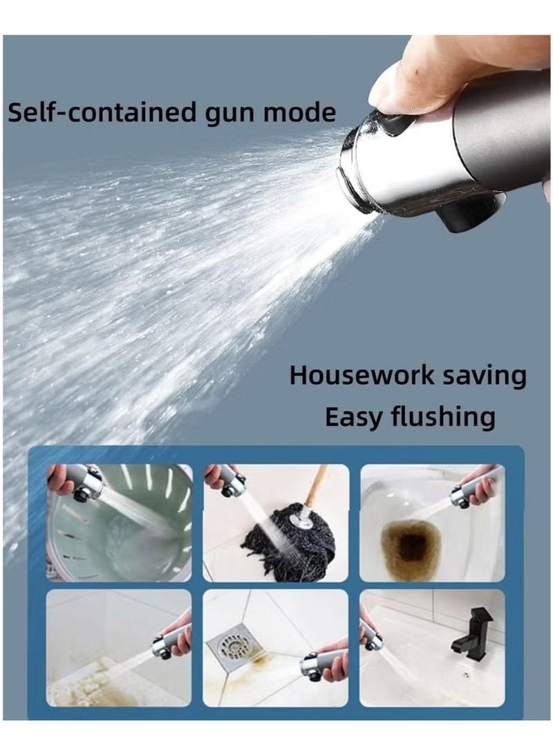 High Pressure Shower Head, 3 Modes Adjustable Shower Head, Anti-Limescale Massage Shower Head with Water Stop, Water-Saving Shower Head  - Image 2