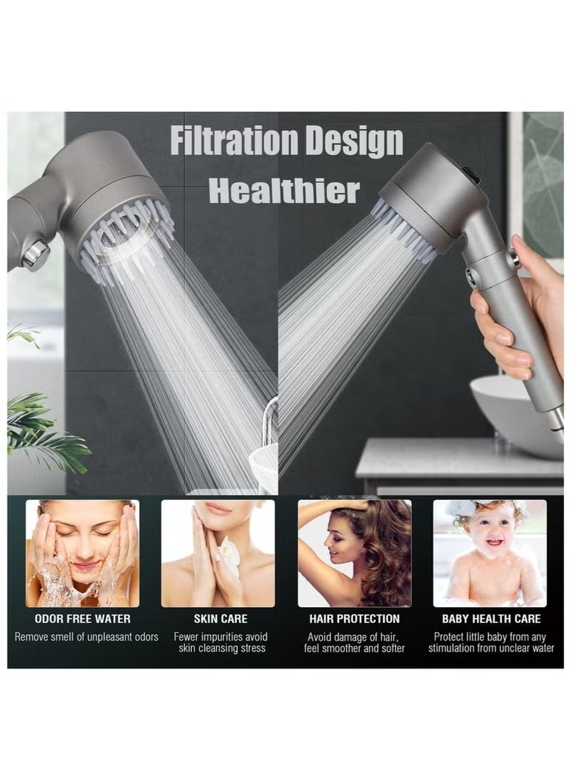 High Pressure Shower Head, 3 Modes Adjustable Shower Head, Anti-Limescale Massage Shower Head with Water Stop, Water-Saving Shower Head  - Image 4