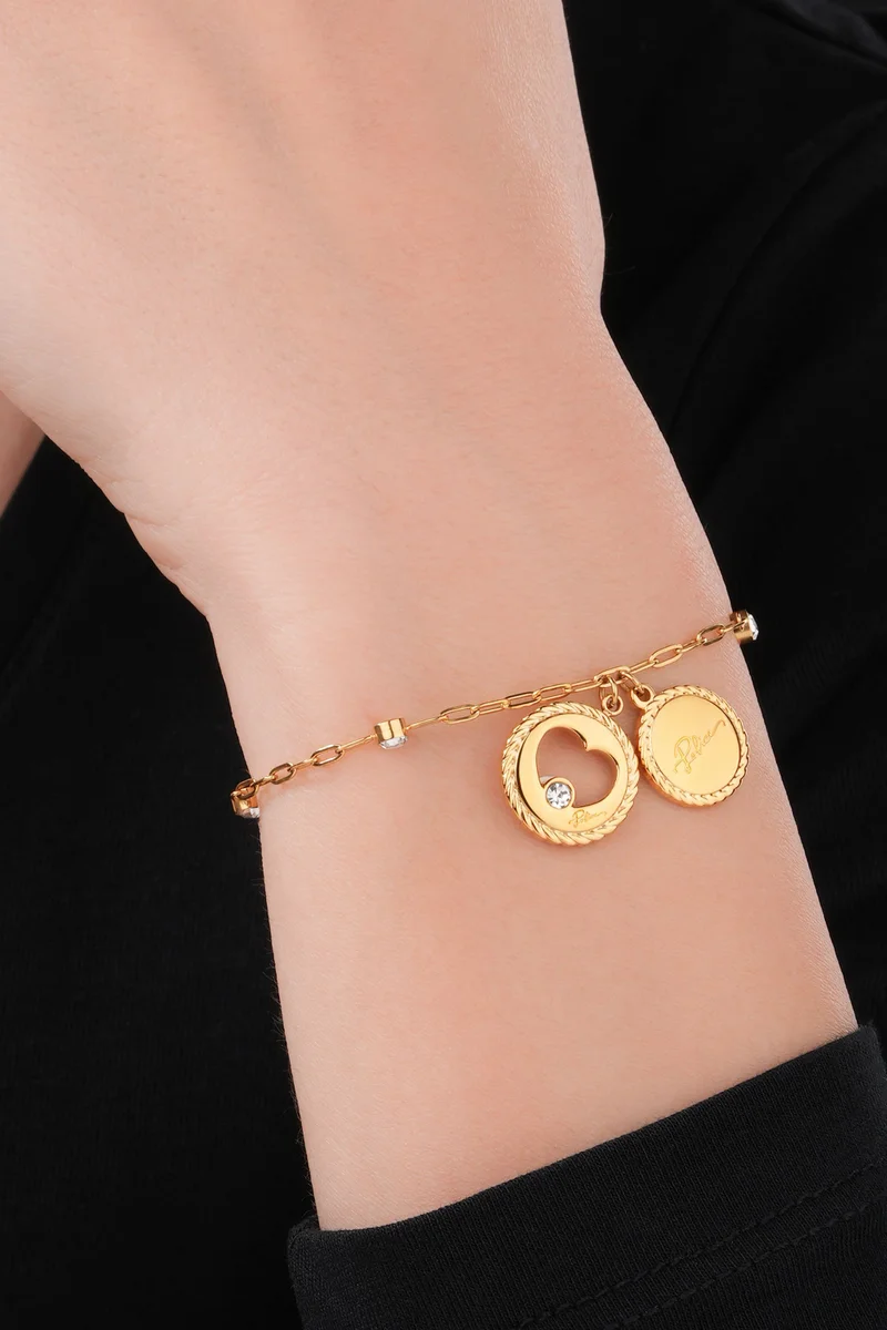 POLICE Amour Gold Plated Ladies Bracelet With Charms and CrystalsPEJLB0002901