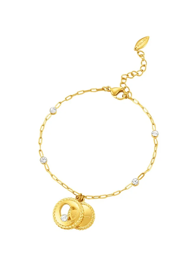 POLICE Amour Gold Plated Ladies Bracelet With Charms and CrystalsPEJLB0002901