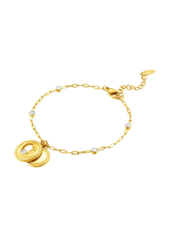POLICE Amour Gold Plated Ladies Bracelet With Charms and CrystalsPEJLB0002901