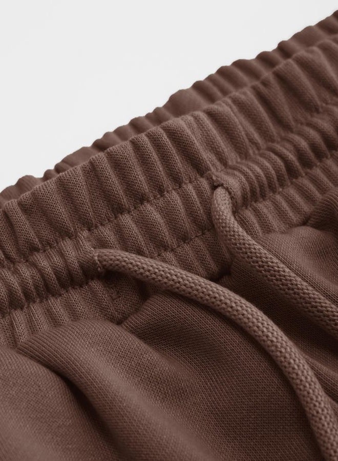 CIDER Women's Wide Leg Sweatpants Baggy Drawstring High Waisted Joggers Lounge Sweat Pants with Pockets 2026 Spring, Brown, XL - Image 3