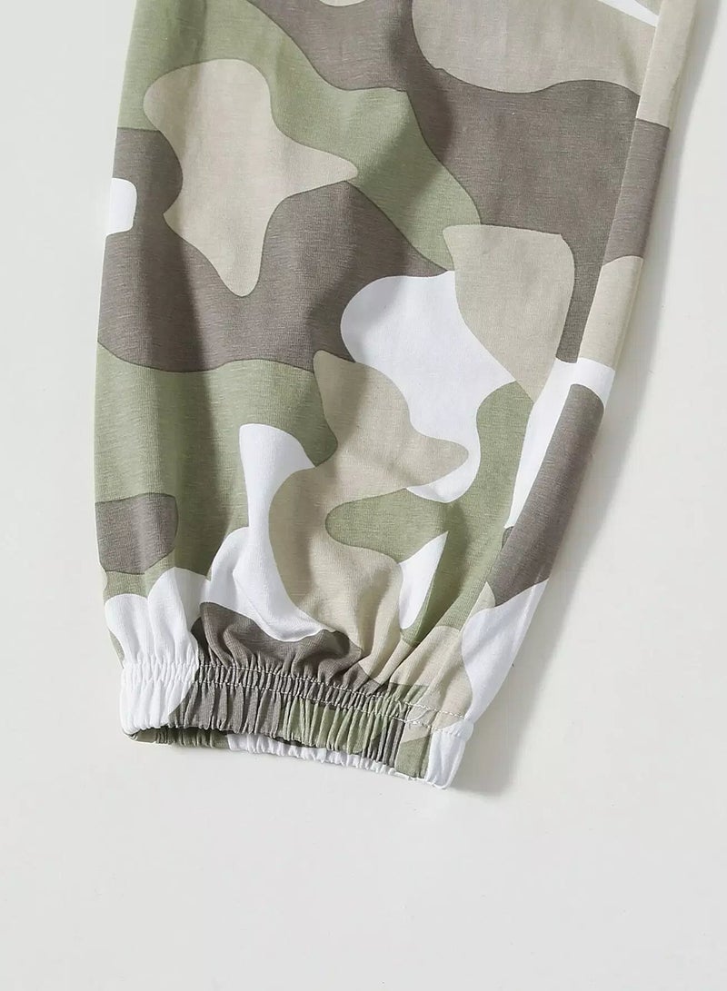 Girls Elastic Waist Camo Pants  - Image 3