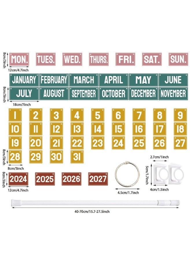 Bukela 54 Date Cards Adjustable Flip Calendar Board Set for Classroom and Home Decoration - Image 2
