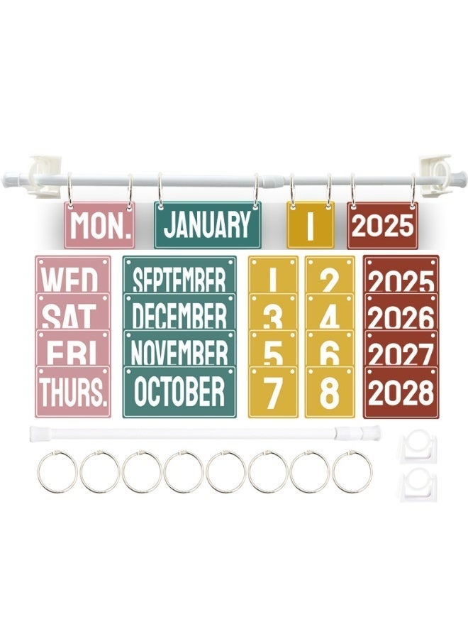 Bukela 54 Date Cards Adjustable Flip Calendar Board Set for Classroom and Home Decoration - Image 1