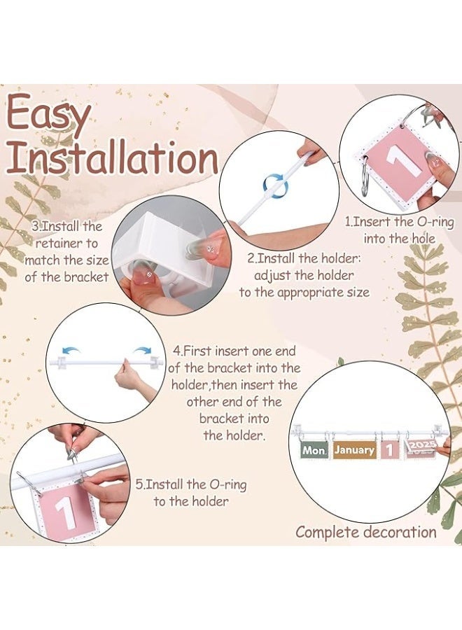 Bukela 54 Date Cards Adjustable Flip Calendar Board Set for Classroom and Home Decoration - Image 3