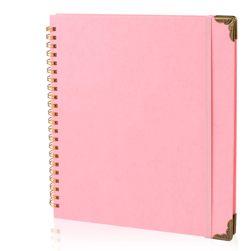 Joyberg Scrapbook 80 Pages, Scrapbooking Supplies 8 x 8 In, Scrapbook Album Suitable for Album Memory Book Wedding, Anniversary Family, DIY Craft Projects (Pink) - Image 1